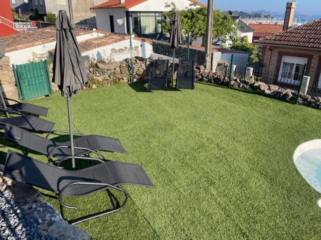 Casita Independiente Y Tres Apartamentos Con Piscina Ladeira Playa Baiona Extérieur photo